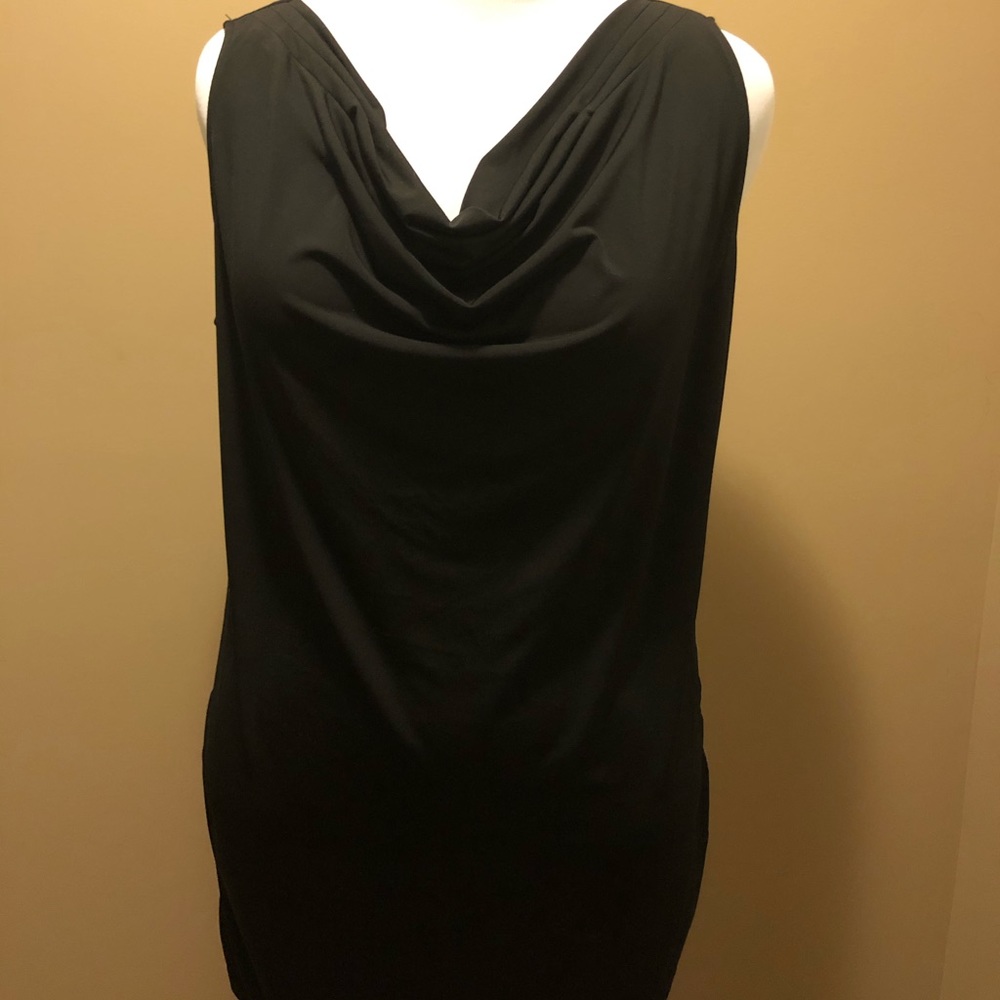Black Sleeveless Dressy Shirt